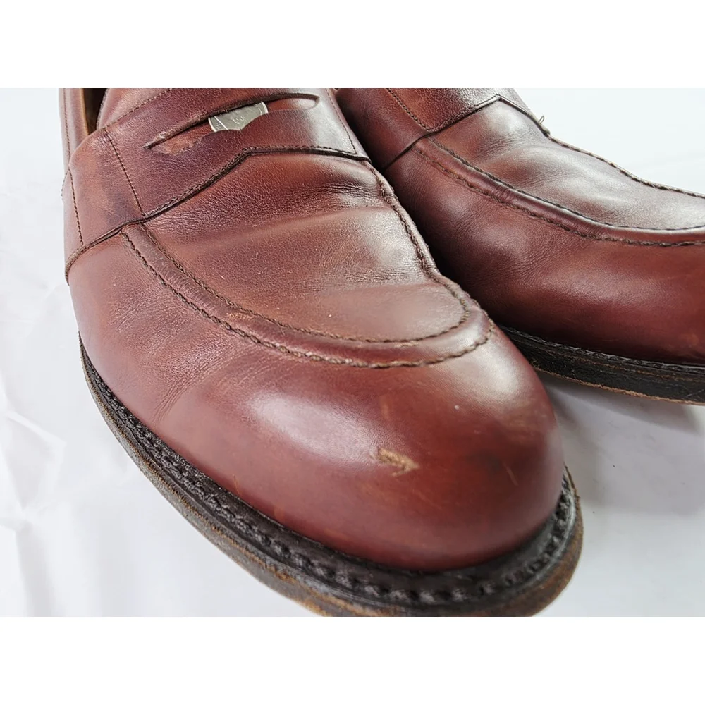 FootJoy Vintage Classics Men's Dress Shoes Brown Leather Penny Loafers Size 12